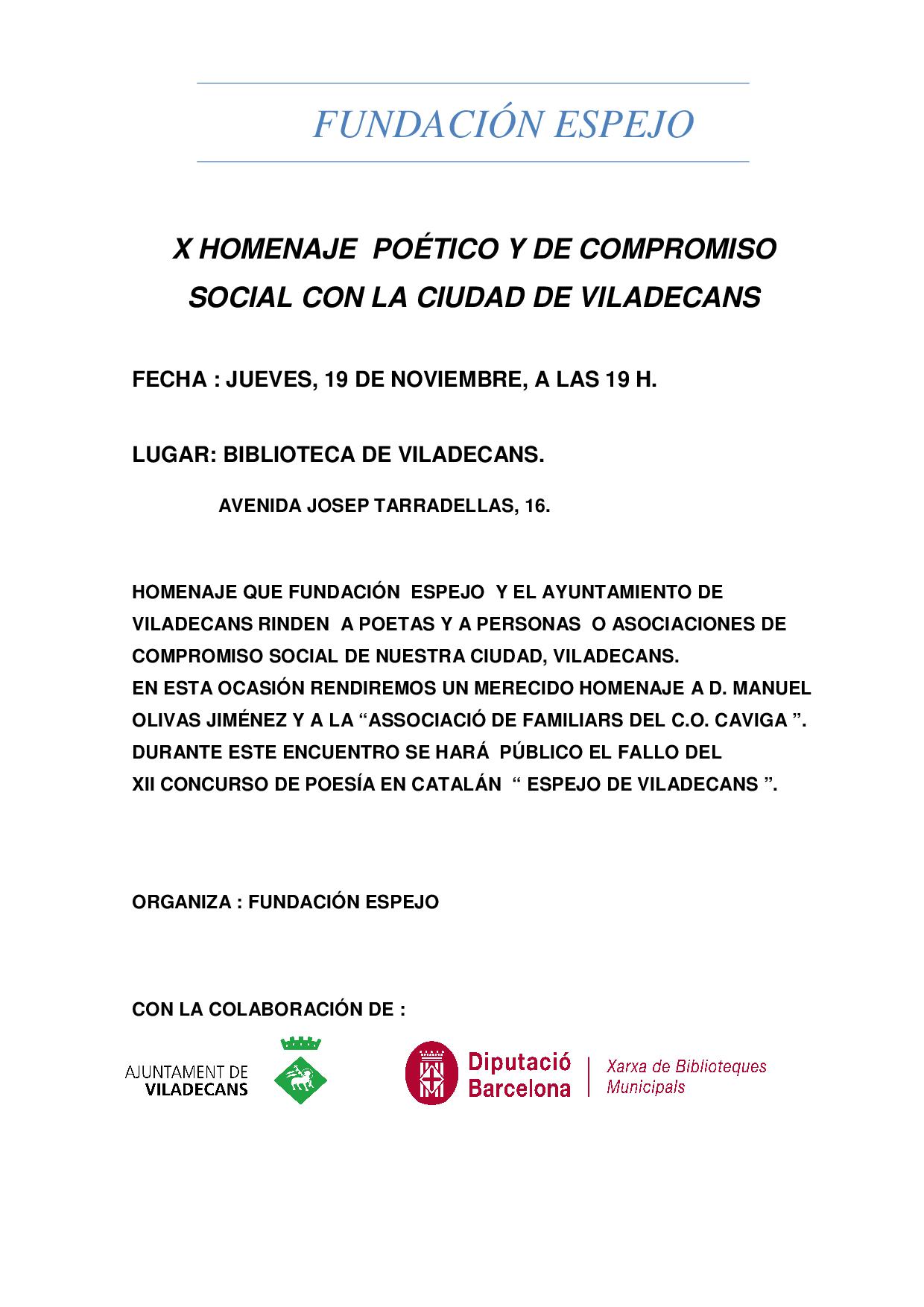 HOMENAJE 2015